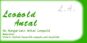 leopold antal business card